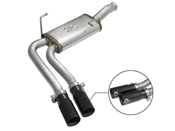 compare product aFe Rebel Series CB Middle-Side Exit SS Exhaust w/ Black Tips 09-16 GM Silverado/Sierra V6/V8