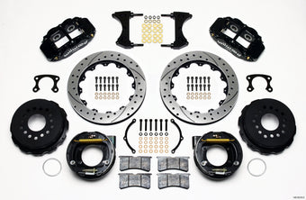 compare product Wilwood Narrow Superlite 4R Rear P-Brk Kit 12.88in Drilled Big Ford New Style 2.36in Offset