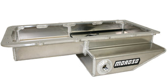 compare product Moroso Ford 5.0 Coyote/Cobra (w/Rear Sump) Road Race Baffled Wet Sump 9.5qt 4.5in Aluminum Oil Pan