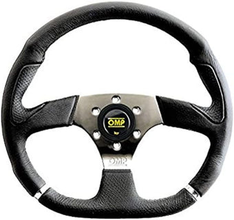 compare product OMP Cromo Steering Wheel w/ 3 Steel Spokes Supplied