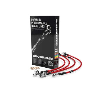 compare product Goodridge 2005+ Audi A4 All Models Stainless Steel Brake Lines - Red
