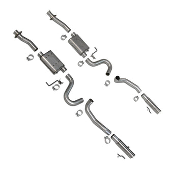 compare product BBK 86-04 Mustang Cat Back Kit Varitune Mufflers Stainless Steel Tips