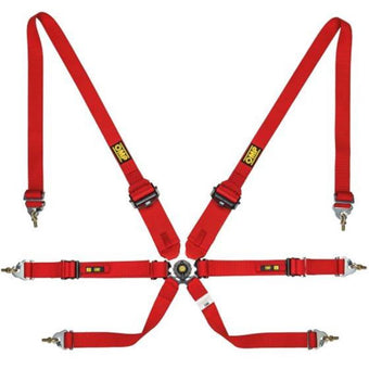 compare product OMP Safety Harness One 2In Convertible Red Pull Up Conv Pull Down - (Fia 8853-2016)