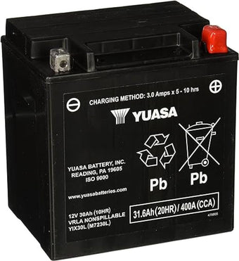 compare product Yuasa YIX30L-PW Maintenance Free AGM 12-Volt Battery
