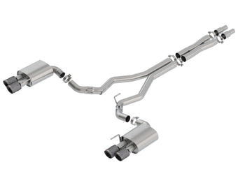 compare product Borla 18-19 Ford Mustang GT 5.0L Coupe w/o Valves ATAK 3in Cat-Back Exhaust-Blk Carbon Fiber Tips