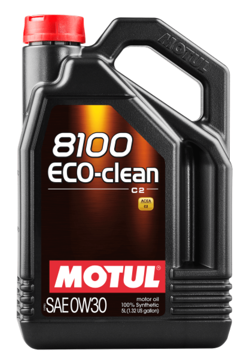 Motul 5L Synthetic Engine Oil 8100 0W30 4x5L ECO - CLEAN ACEA C2 API SM ST.JLR 03.5007 - My Store