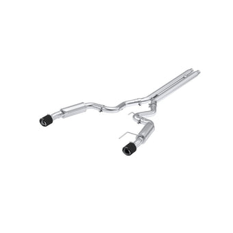 compare product MBRP 2024 Ford Mustang GT S650, 5.0L Cat-Back Dual Split Rear with Carbon Fiber Tips, Race Version