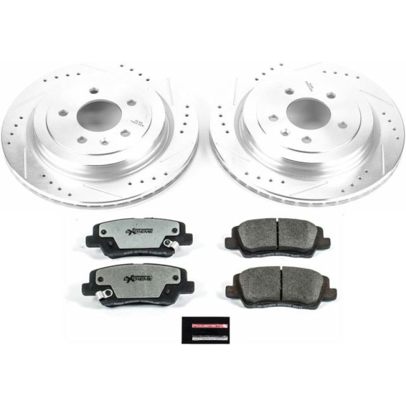 Power Stop 13 - 15 Cadillac ATS Rear Z26 Street Warrior Brake Kit - My Store