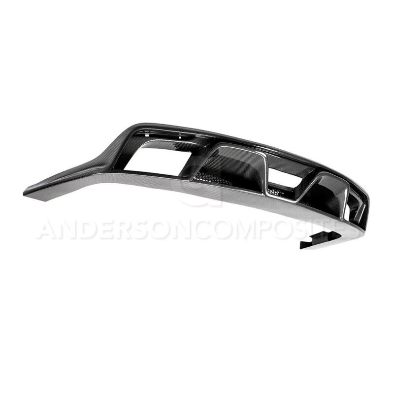 Anderson Composites 15 - 16 Ford Mustang R - Style Carbon Fiber Rear Valance (for Quad Tip Exhaust) - My Store