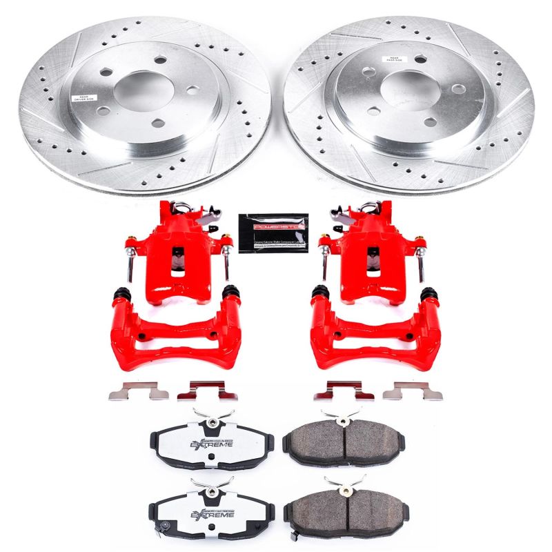 Power Stop 2012 Ford Mustang Rear Z26 Street Warrior Brake Kit w/Calipers - My Store