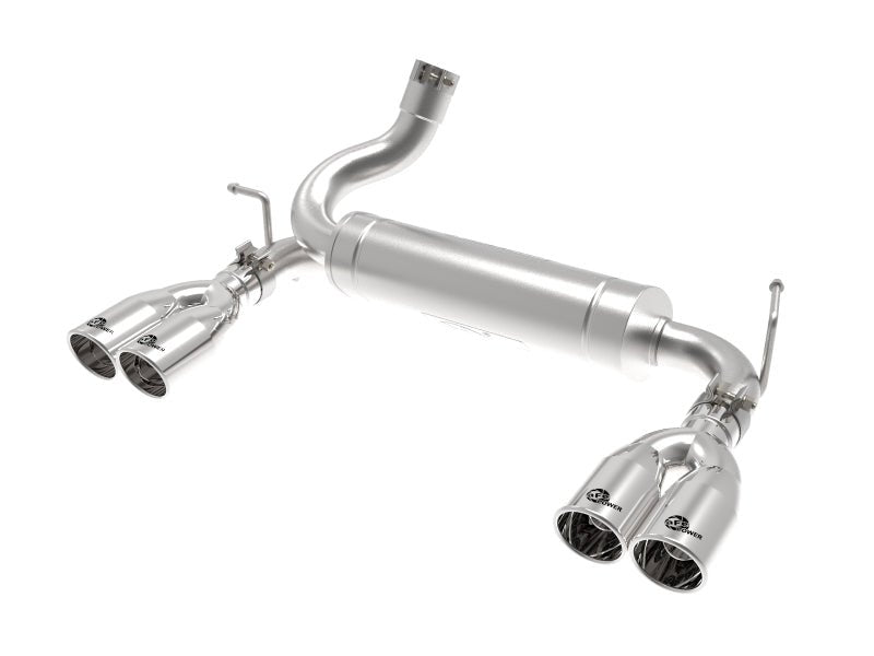 aFe Rebel Series 2.5in 409 SS Axle - Back Exhaust Polished 07 - 18 Jeep Wrangler (JK) V6 - 3.6L/3.8L - My Store