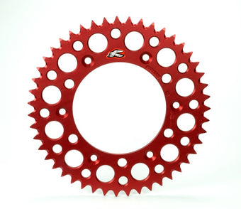 compare product Renthal 96-18 Honda CR250R/CRF150-450R/X/XR 250R/650R Rear Grooved Sprocket - Red 520-48P Teeth