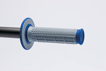compare product Renthal MX Dual Compound Grips Tapered 1/2 Waffle - Grey/ Blue