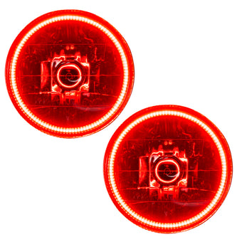 compare product Oracle Lighting 97-06 Jeep Wrangler TJ Pre-Assembled LED Halo Headlights -Red