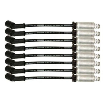 compare product Moroso GM LS/LT 8.5mm Ultra 40 11in Long Wire Set w/Alum Heatshield - Black