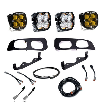 compare product Baja Designs 2023+ Ford SD Squardon Pro/SAE 2.0 Dual Fog Pocket Kit Upfitter (SAE Fog) - Baja Amber