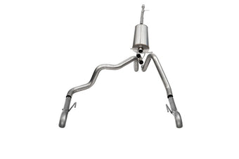 compare product Corsa 2022-2024 Chevrolet Silverado 1500 Cat-Back Dual Rear Exit with Turn Down Tail Pipes