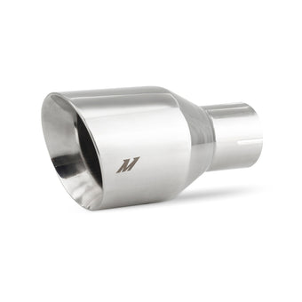 compare product Mishimoto Clamp-on Double Wall Exhaust Tip 2.5 Inlet Slash Cut - polished