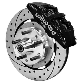 compare product Wilwood 73-78 Dodge Charger Dynapro 6 Front Brake Hub Kit Black Caliper SRP Drilled & Slotted Rotor
