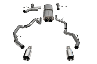 compare product Corsa 25-26 RAM 1500 RHO Crew Cab 3.0L Turbo Cat-Back Dual Rear Exit w/ 5in Single Satin Pro Series