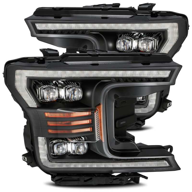 AlphaRex 18 - 19 Ford F - 150 NOVA LED Proj Headlights Plank Style Matte Black w/Activ Light/Seq Signal - My Store