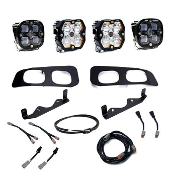 compare product Baja Designs 2023+ Ford Super Duty Squadron Pro/SAE 2.0 Dual Fog Pocket Kit (SAE Fog) - Clear