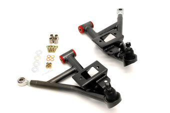 compare product BMR 93-02 F-Body Adj. Lower A-Arms Poly/Rod End Combo - Black Hammertone