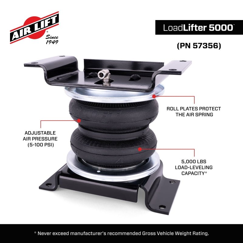 Air Lift 24 - 26 Ford Ranger 4WD LoadLifter 5000 Air Spring Kit - My Store
