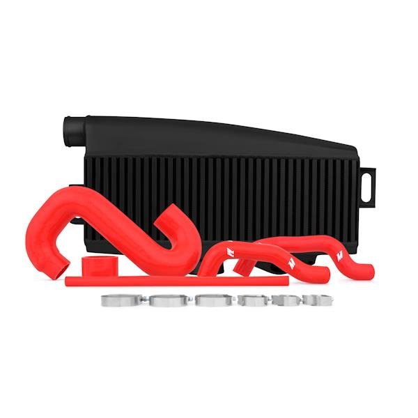 Mishimoto Subaru 02 - 07 WRX/04 - 07 STi Top - Mount Intercooler Kit - Powder Coated Black & Red Hoses - My Store