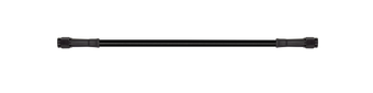 compare product Goodridge 18in Universal Brake Line Assembly w/Black Zinc Fittings & Black Hose