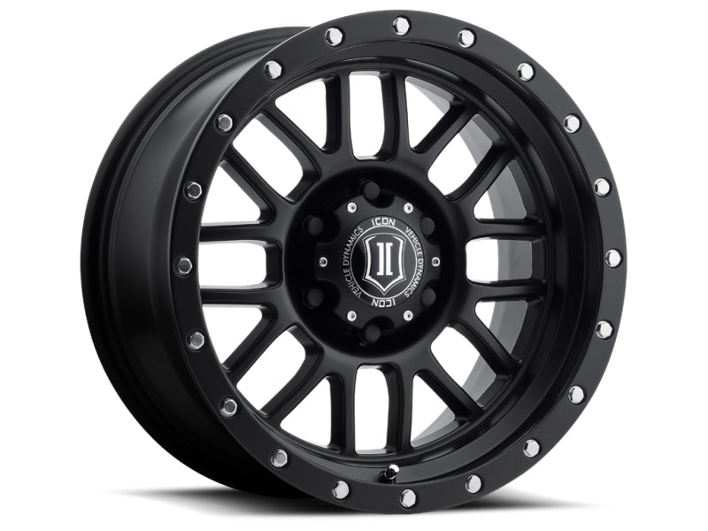 ICON Alpha 17x8.5 6x5.5 0mm Offset 4.75in BS 106.1mm Bore Satin Black Wheel - My Store