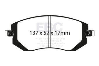 compare product EBC 03-05 Subaru Impreza 2.0 Turbo WRX Bluestuff Front Brake Pads
