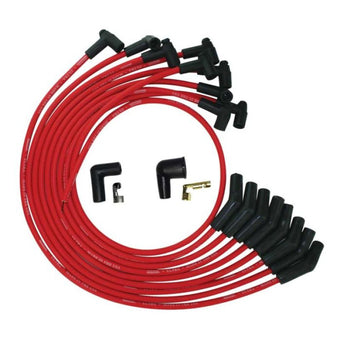 compare product Moroso SB Ford 260/289/302 135 Deg Plug Boots HEI Ultra Spark Plug Wire Set - Red