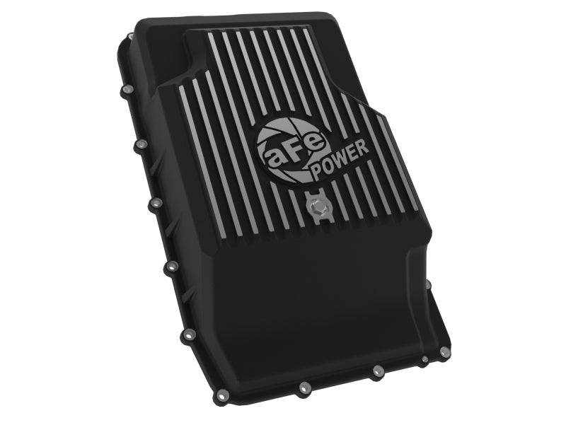 aFe 17 - 24 Ford F - 150 10R60/10R80 Pro Series Rear Transmission Pan Black w/ Machined Fins - My Store