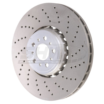 compare product SHW 2020+ BMW X3 M 3.0L Right Front Cross-Drilled Lightweight Brake Rotor (34118054826)