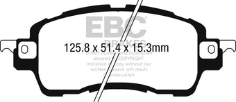 compare product EBC 2016 Scion iA 1.5L Ultimax2 Front Brake Pads
