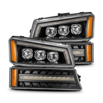 compare product AlphaRex 03-06 Chevy Silverado 1500/2500HD/3500HD/Avalanche Black NOVA LED Proj Headlights