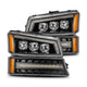 AlphaRex 03 - 06 Chevy Silverado 1500/2500HD/3500HD/Avalanche Black NOVA LED Proj Headlights - My Store