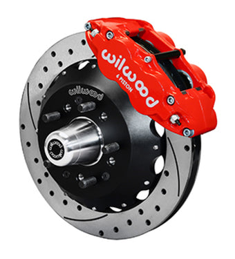 compare product Wilwood 65-68 Chevy Impala W/ Drum Spindle- FNSL6R - 12.88 in Vented GT Rotor Drilled Red