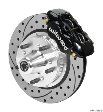 compare product Wilwood Forged Dynalite Pro Front Kit 11.00in Rotor 5x4.00in BC 65-72 SRP Drilled & Slotted - Black