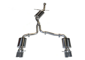 compare product AWE Tuning Audi B8 A4 Touring Edition Exhaust - Quad Tip Polished Silver Tips - Does Not Fit Cabrio