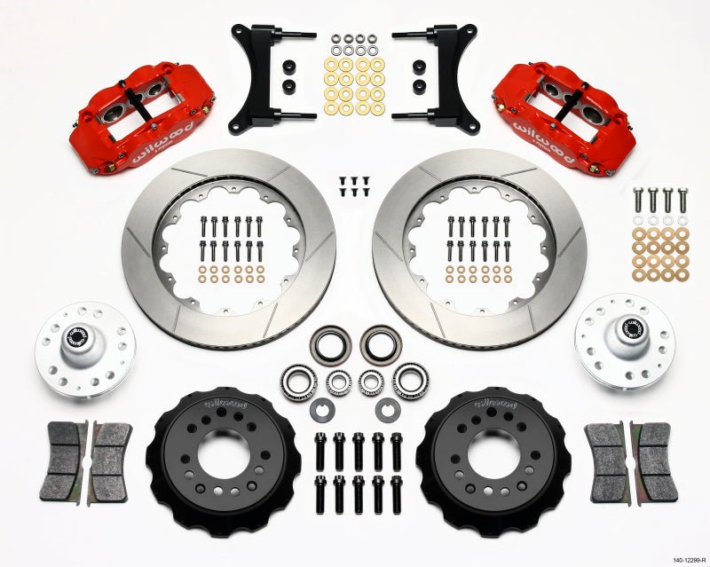 Wilwood Narrow Superlite 6R Front Hub Kit 14.00in Red 79 - 87 GM G Body - My Store