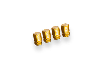 compare product ISC Suspension Titanium Valve Stem Caps (Set of 4) - Gold