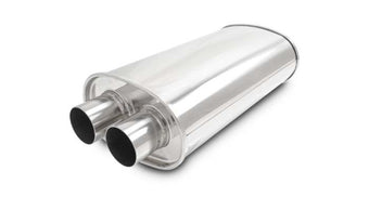 compare product Vibrant Universal Streetpower 2.25in Stainless Steel Dual In-Out Oval Muffler