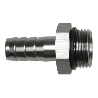 compare product DeatschWerks 10AN ORB Male to 1/2in Male Triple Barb Fitting (Incl O-Ring) - Anodized DW Titanium