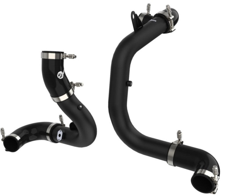 aFe BladeRunner 15 - 20 VW GTI (MKVII) L4 - 2.0L (t) Aluminum Hot and Cold Charge Pipe Kit Black - My Store