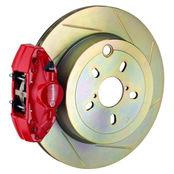 compare product Brembo 12-16 FRS Exc w/ Elec Park Brake Rr GT BBK 2 Pis Cast 2pc 316 x20 1pc Rtr Slot Type1-Red