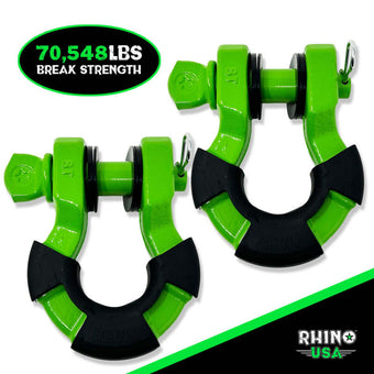compare product Rhino USA 8T Super Shackle 2-Pack (Green)