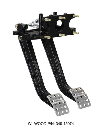 compare product Wilwood Adjustable-Trubar Dual Pedal - Brake / Clutch - Rev. Swing Mount - 6.25:1