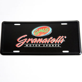 compare product Granatelli Motor Sports Aluminum License Plate - Black Face & Full Color Logo